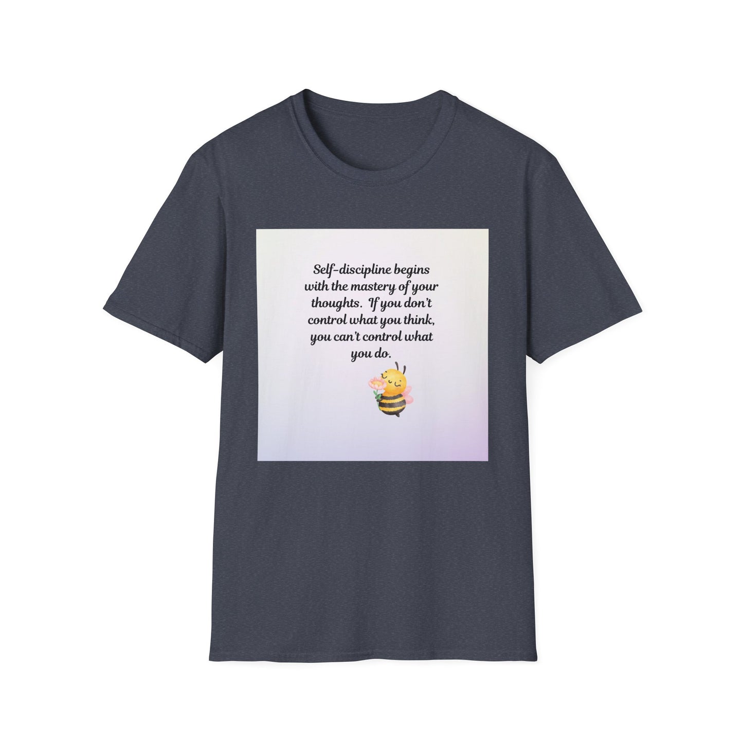 Inspirational Quote Softstyle T-Shirt, Motivational Tee, Gift for Fitness Lovers, Self-Discipline Shirt, Casual Wear