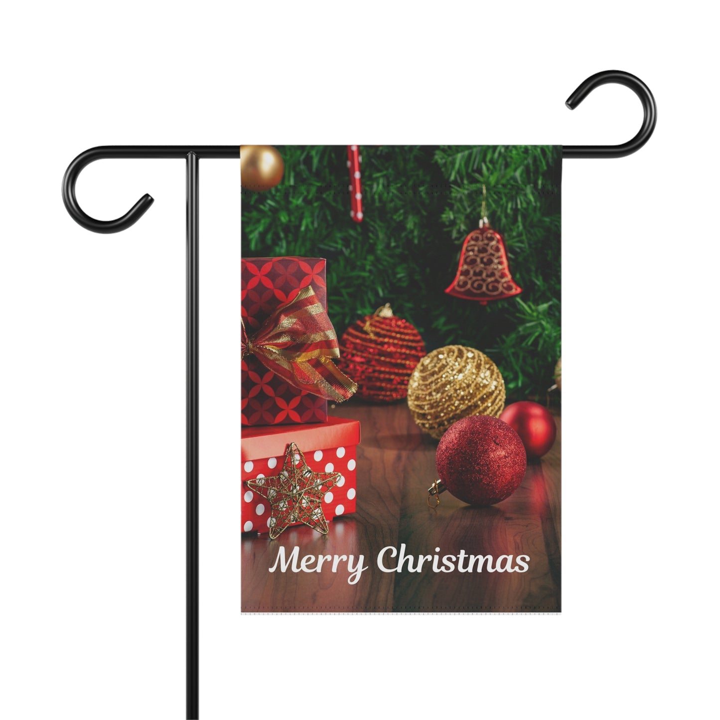 Christmas Garden Banner, Festive Yard Decor, Holiday Flag, Merry Christmas Sign, Outdoor Decoration, Seasonal Garden Flag