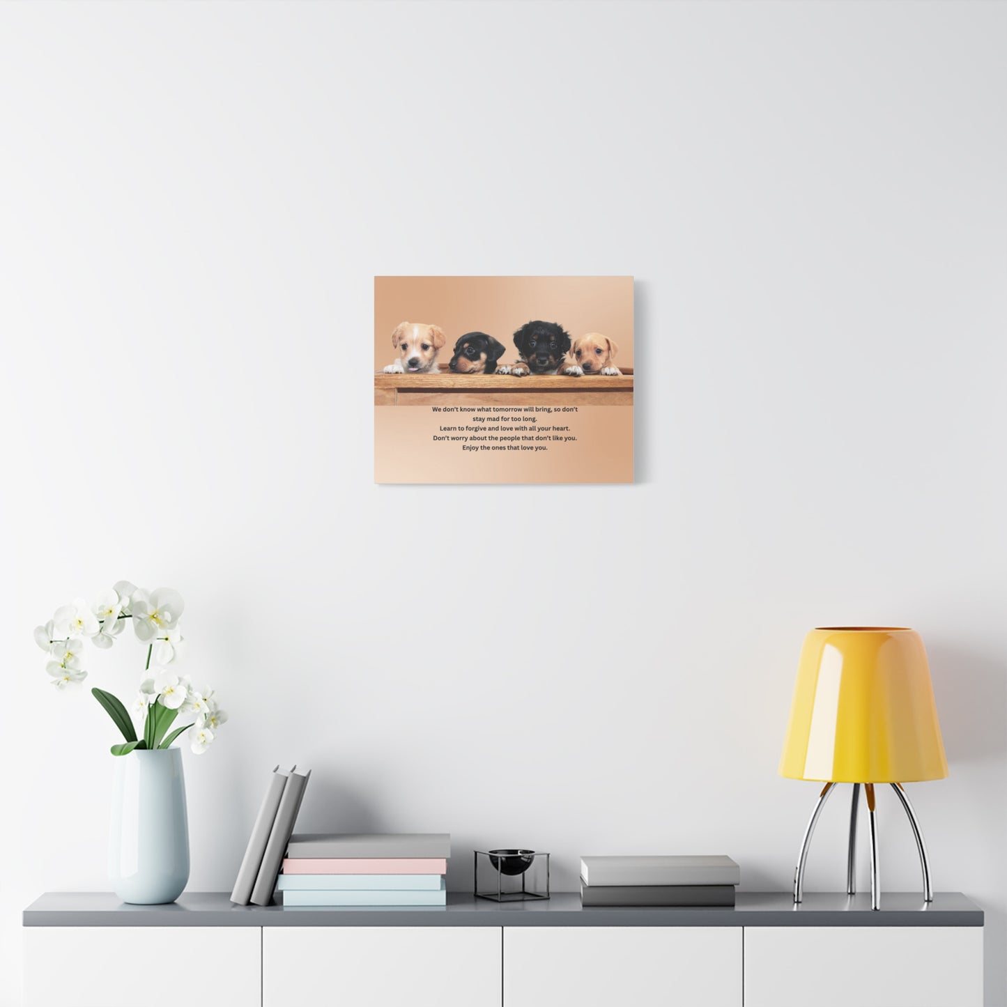 Puppy Motivation Canvas Print — Inspirational Quote Wall Art