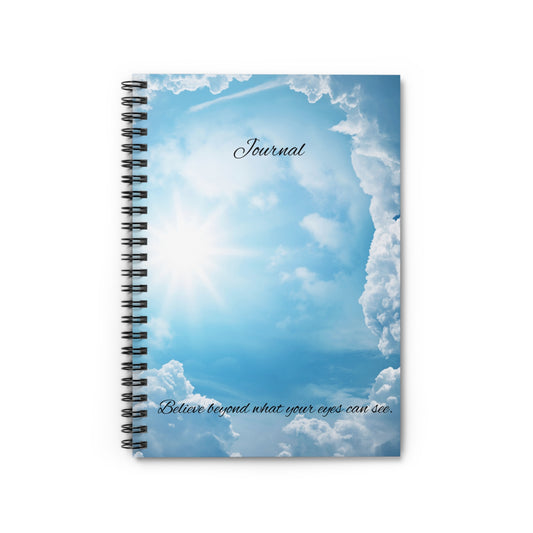 Sky-Inspired Spiral Notebook - Believe Beyond What Your Eyes Can See, Perfect for Journaling, Gifts, Dreaming, Self-Reflection, [...]