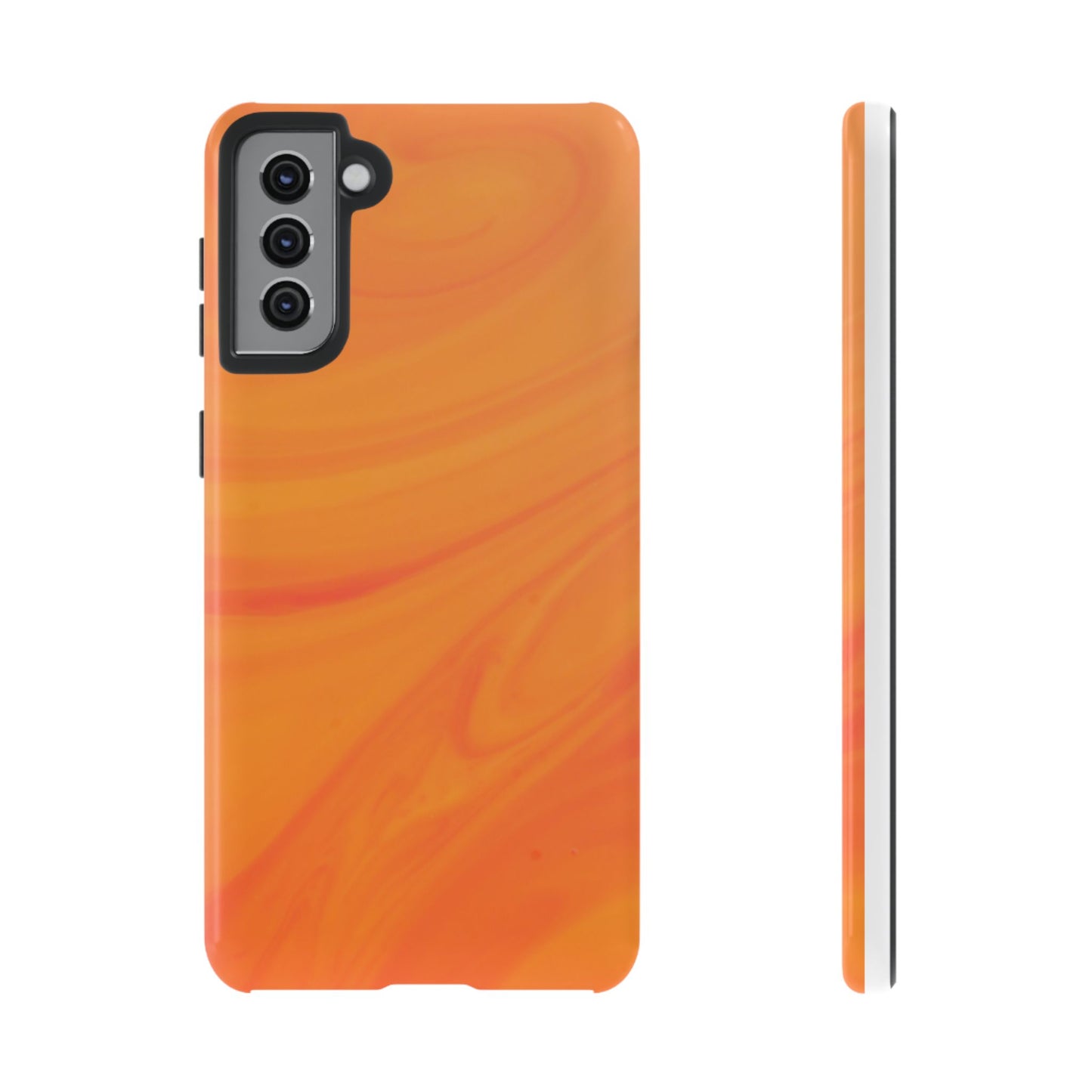 Tough Cases, Beautiful Orange Marble Design