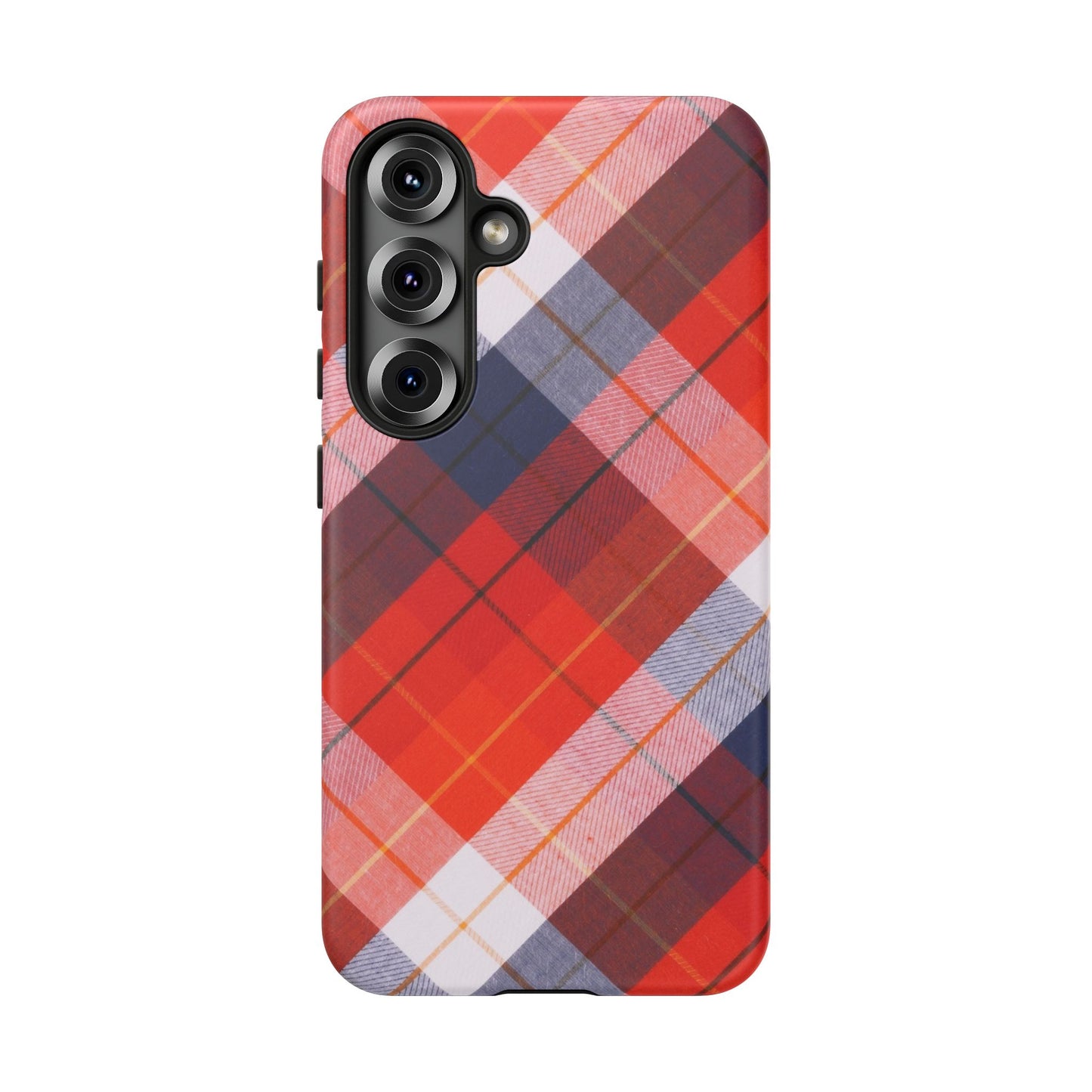Tough Cases, Beautiful Red, White & Blue Plaid Design