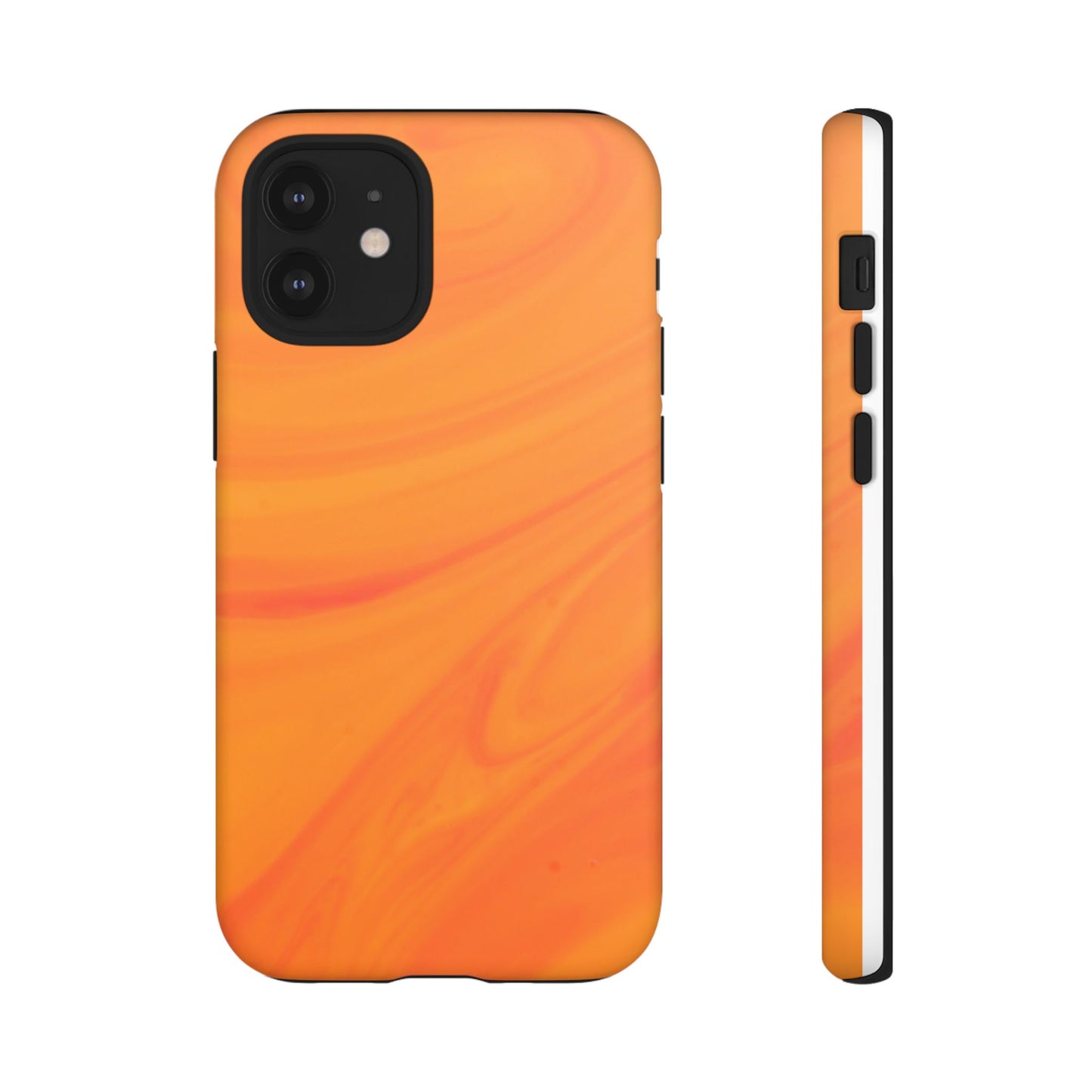 Tough Cases, Beautiful Orange Marble Design