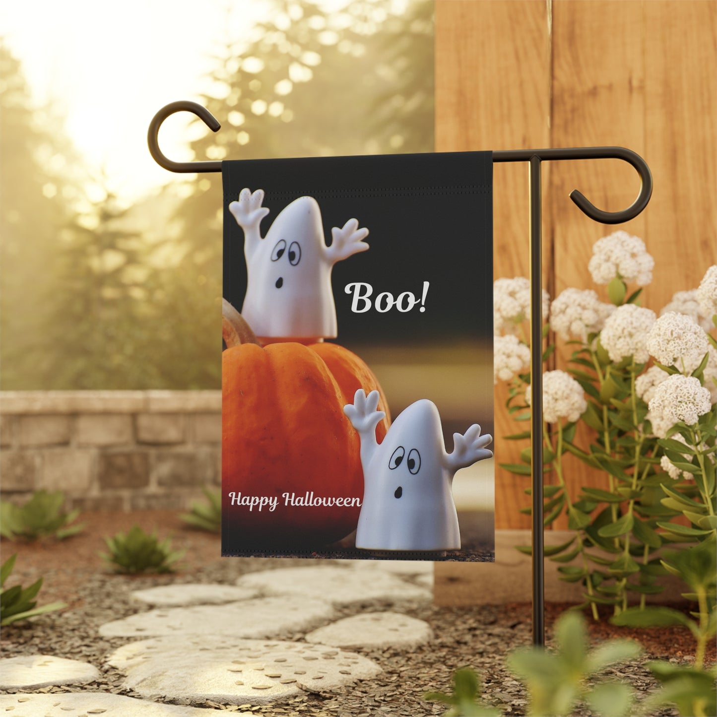 Halloween Garden Banner, Decorative Yard Flag, Spooky Outdoor Decor, Fall Home Accents, Trick or Treat Sign