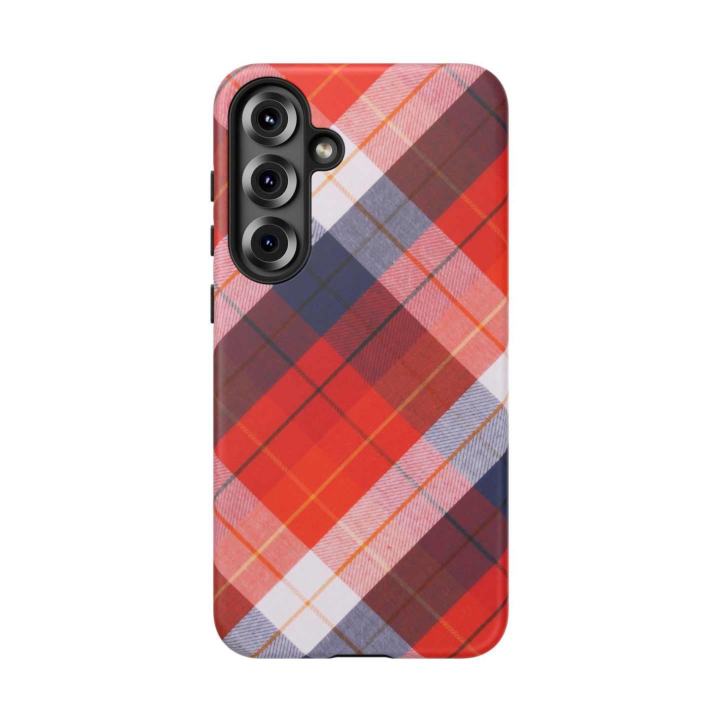 Tough Cases, Beautiful Red, White & Blue Plaid Design