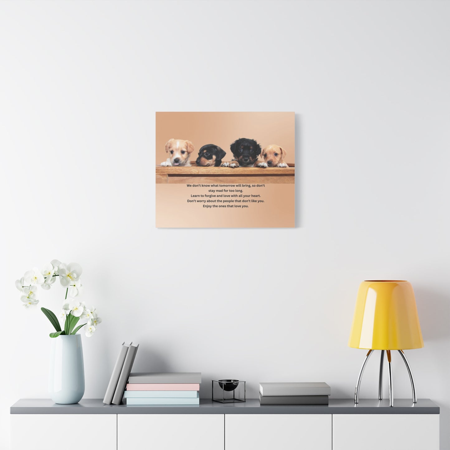 Puppy Motivation Canvas Print — Inspirational Quote Wall Art