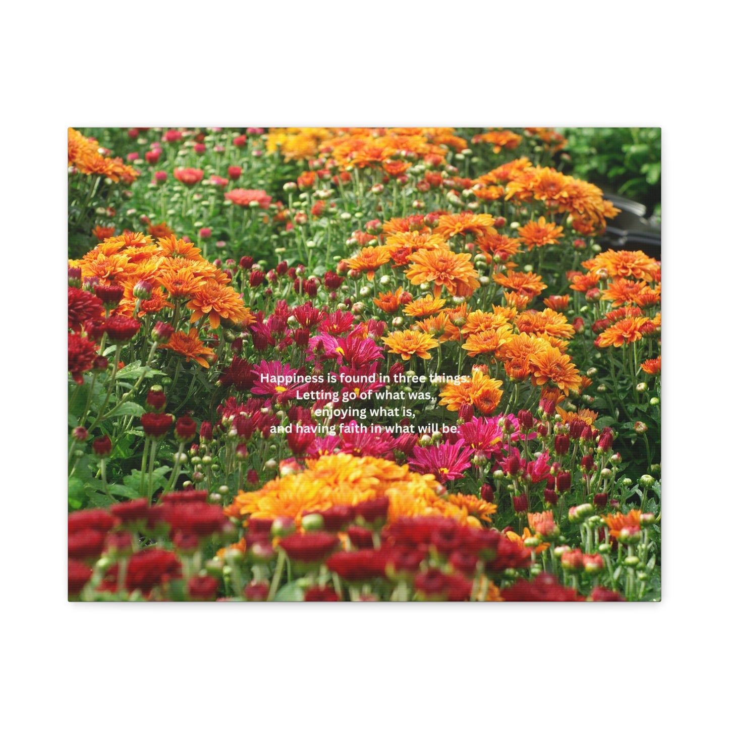 Floral Quote Canvas Print, Inspirational Wall Art, Bright Home Decor, Gift for Her, Motivational Artwork