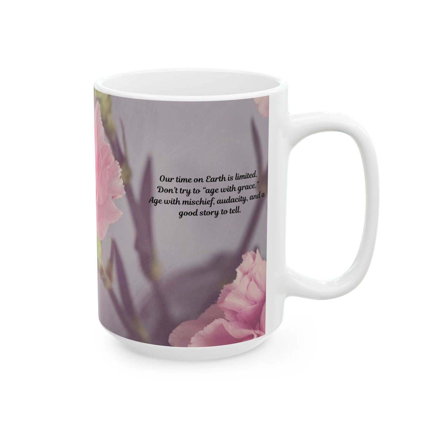 Elegant Floral Ceramic Mug - Perfect Gift for Her, Mother's Day, Coffee Lover, Home Décor, Inspirational Drinkware