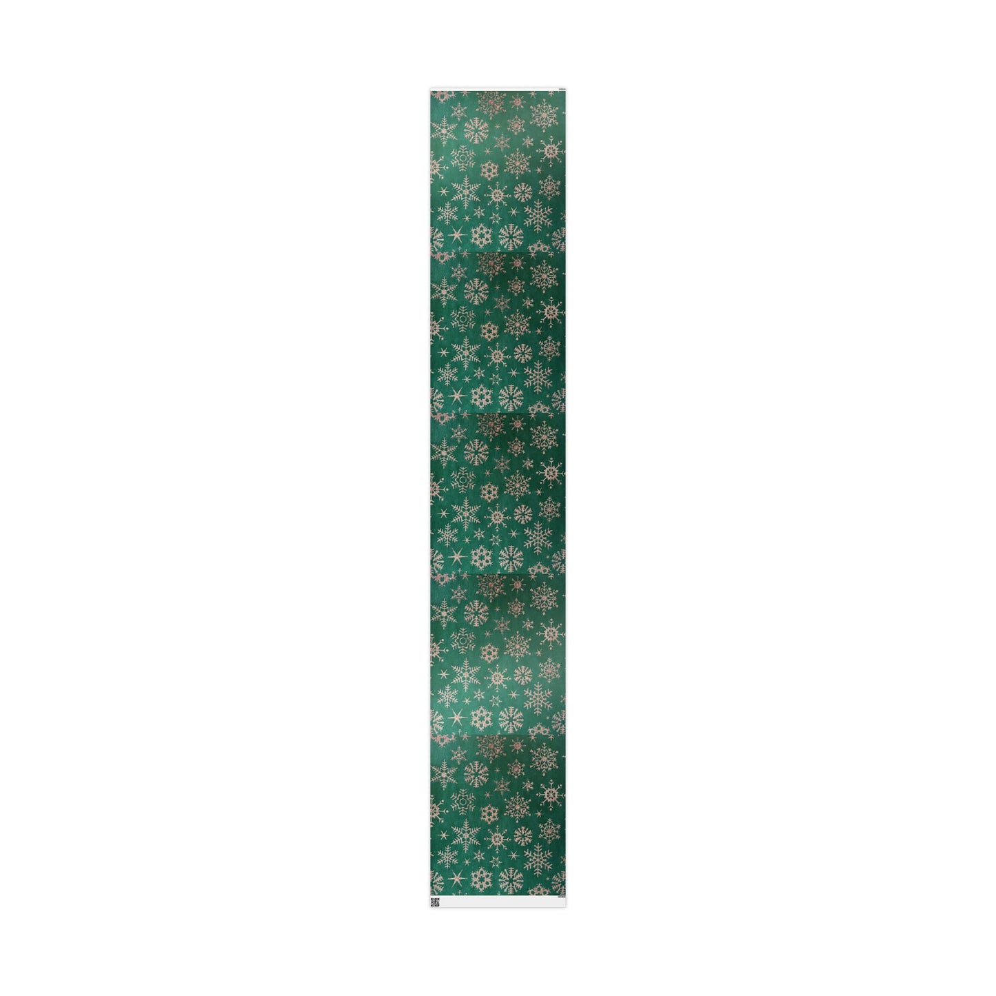 Green Snowflake Wrapping Paper Roll — Festive Holiday Gift Wrap