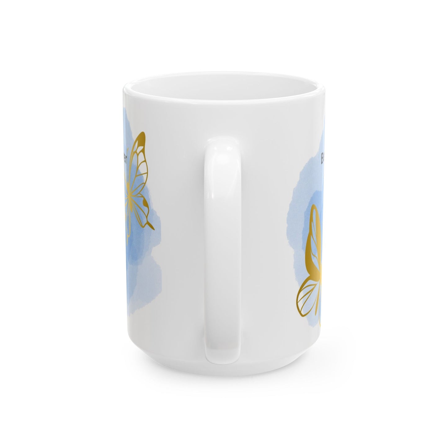 Inspirational Butterfly Ceramic Mug - Celebrate Life, Be Silly, Perfect Gift for Friends, Birthday Gift, Coffee Mug, Tea Cup, Blue Decor