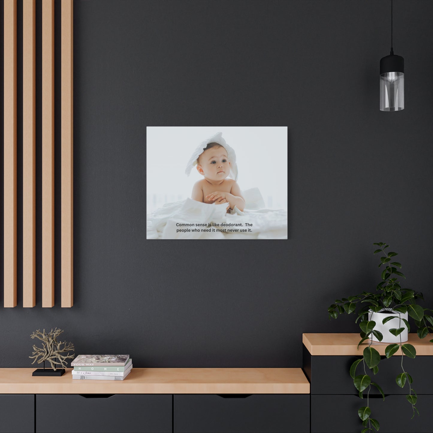Humorous Canvas Wall Art, Funny Baby Quote Home Decor, Nursery Wall Decor, Gift for New Parents, Baby Shower Gift