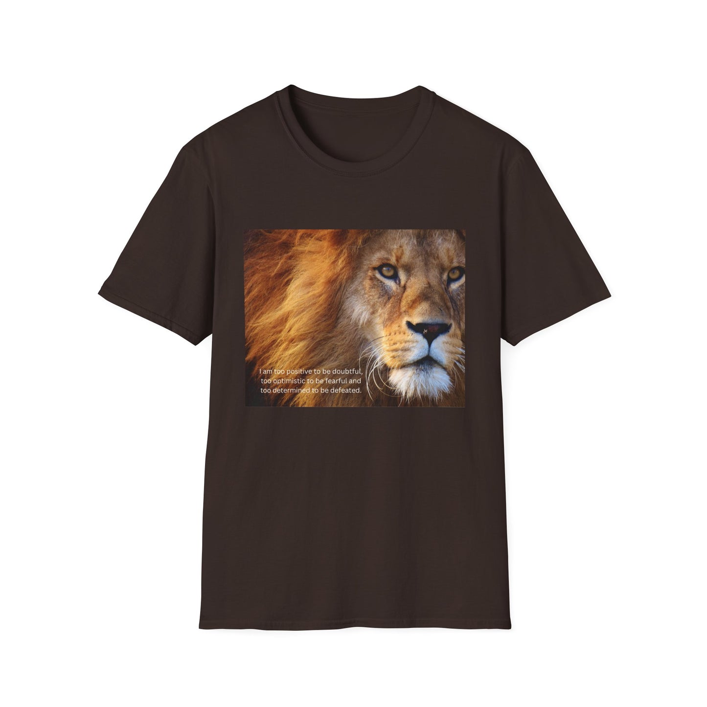 Lion's Roar Softstyle T-Shirt | Wildlife Lover Gift, Nature Tee, Animal Lover Shirt, Eco-Friendly Apparel, Front Design Export