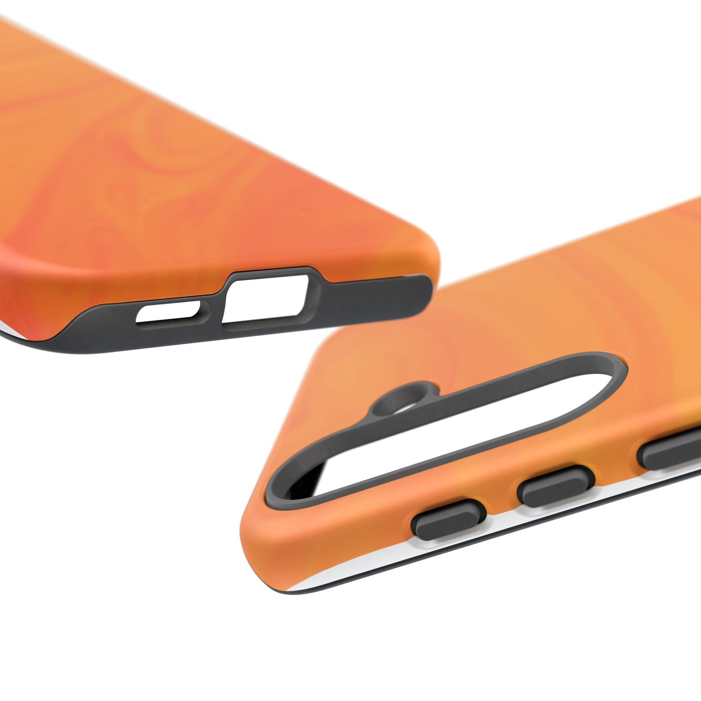 Tough Cases, Beautiful Orange Marble Design