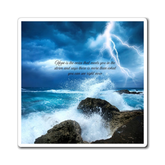 Ocean Storm Quote Magnet, Inspirational Home Decor, Unique Gift for Ocean Lovers, Nautical Kitchen Magnet, Motivational Fridge Art