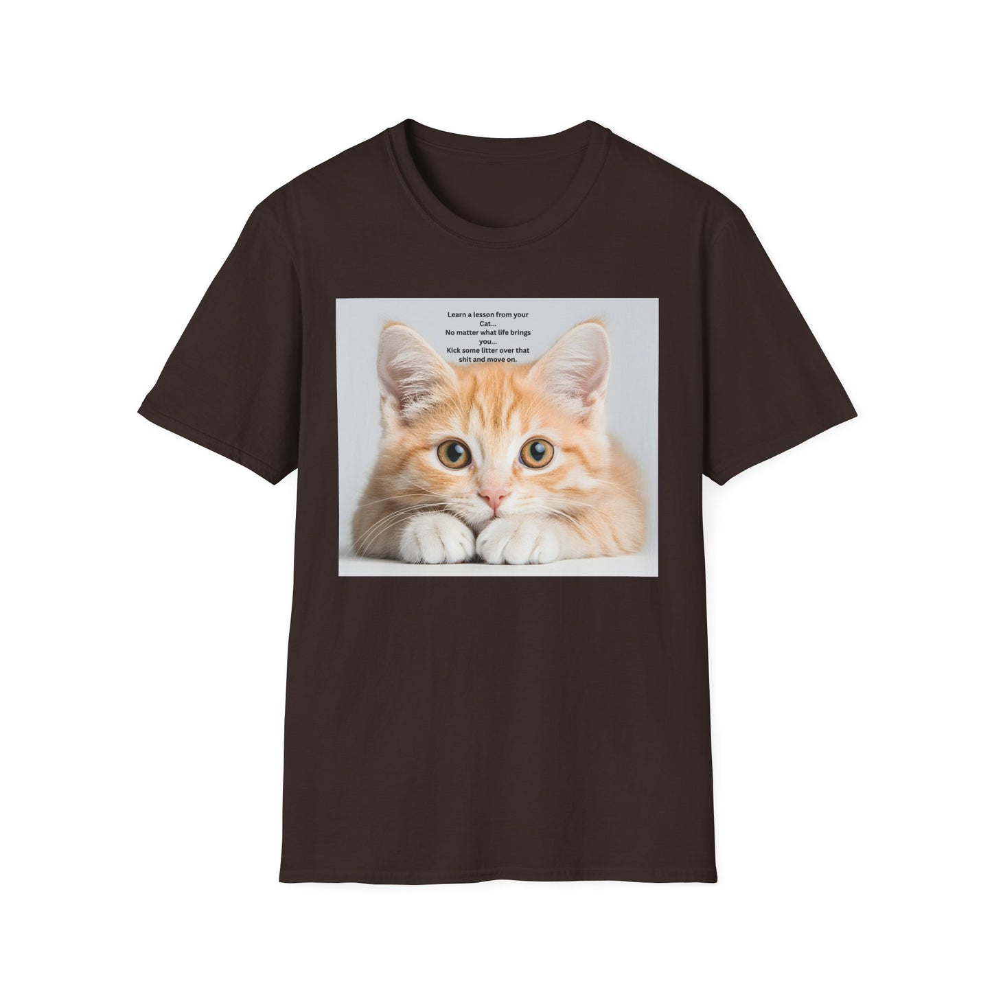 Cat Lover T‑Shirt — Cute Ginger Kitten Photo with Sweet Quote