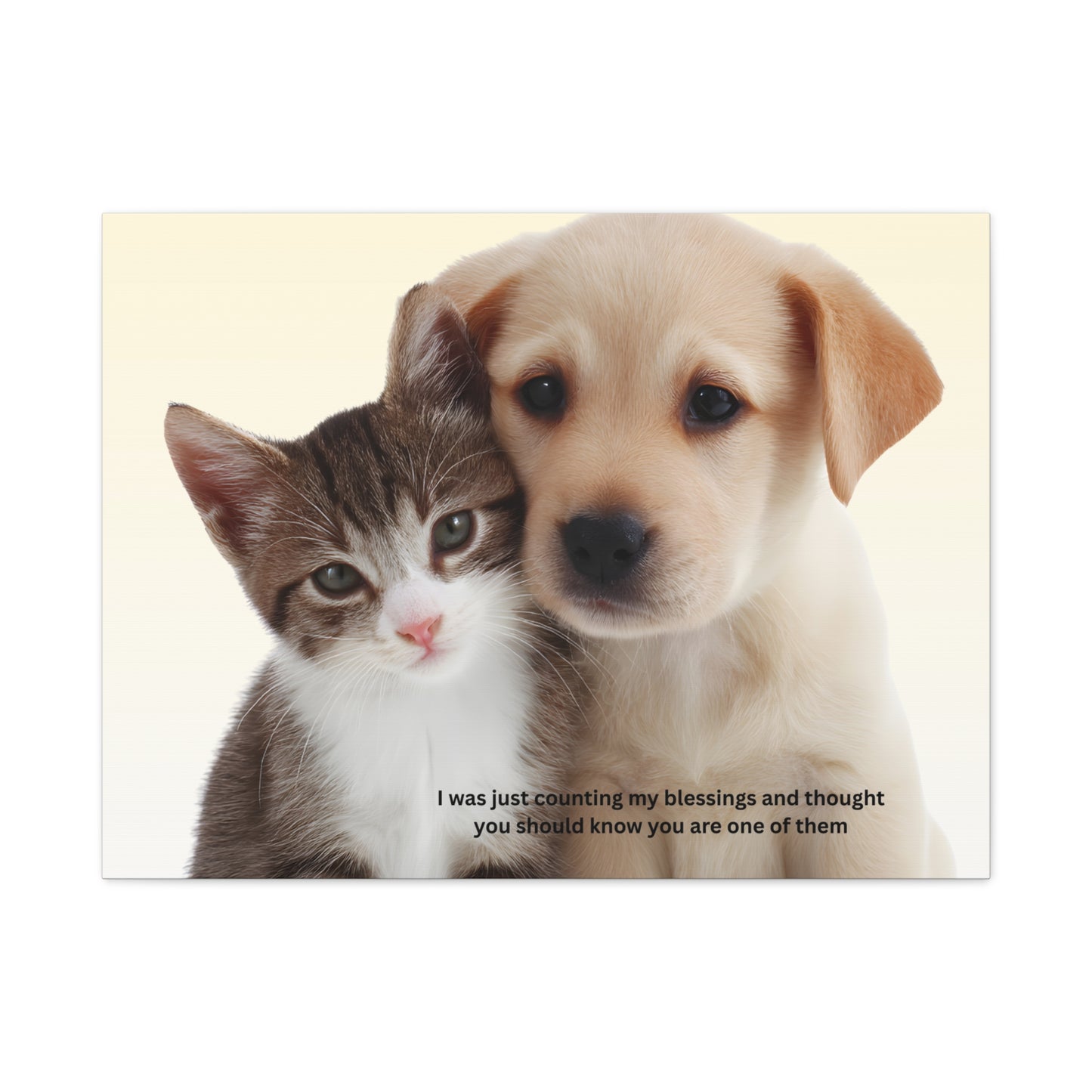 Pet Blessings Canvas Wall Art, Cute Dog and Cat Print, Home Decor for Pet Lovers, Inspirational Gift, Animal Lover Wall Art