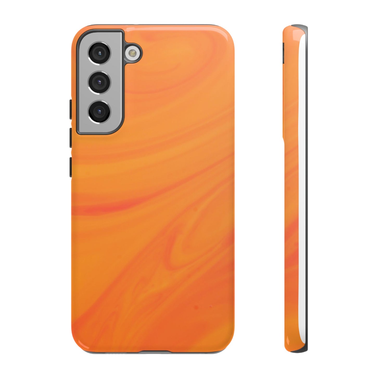 Tough Cases, Beautiful Orange Marble Design