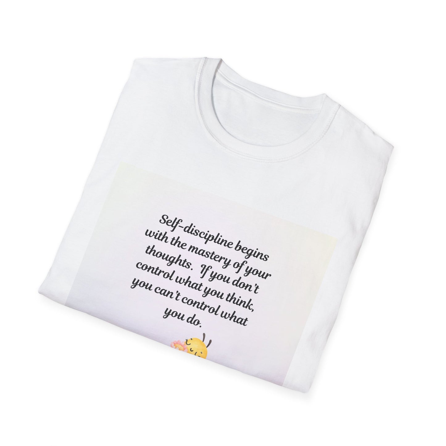 Inspirational Quote Softstyle T-Shirt, Motivational Tee, Gift for Fitness Lovers, Self-Discipline Shirt, Casual Wear