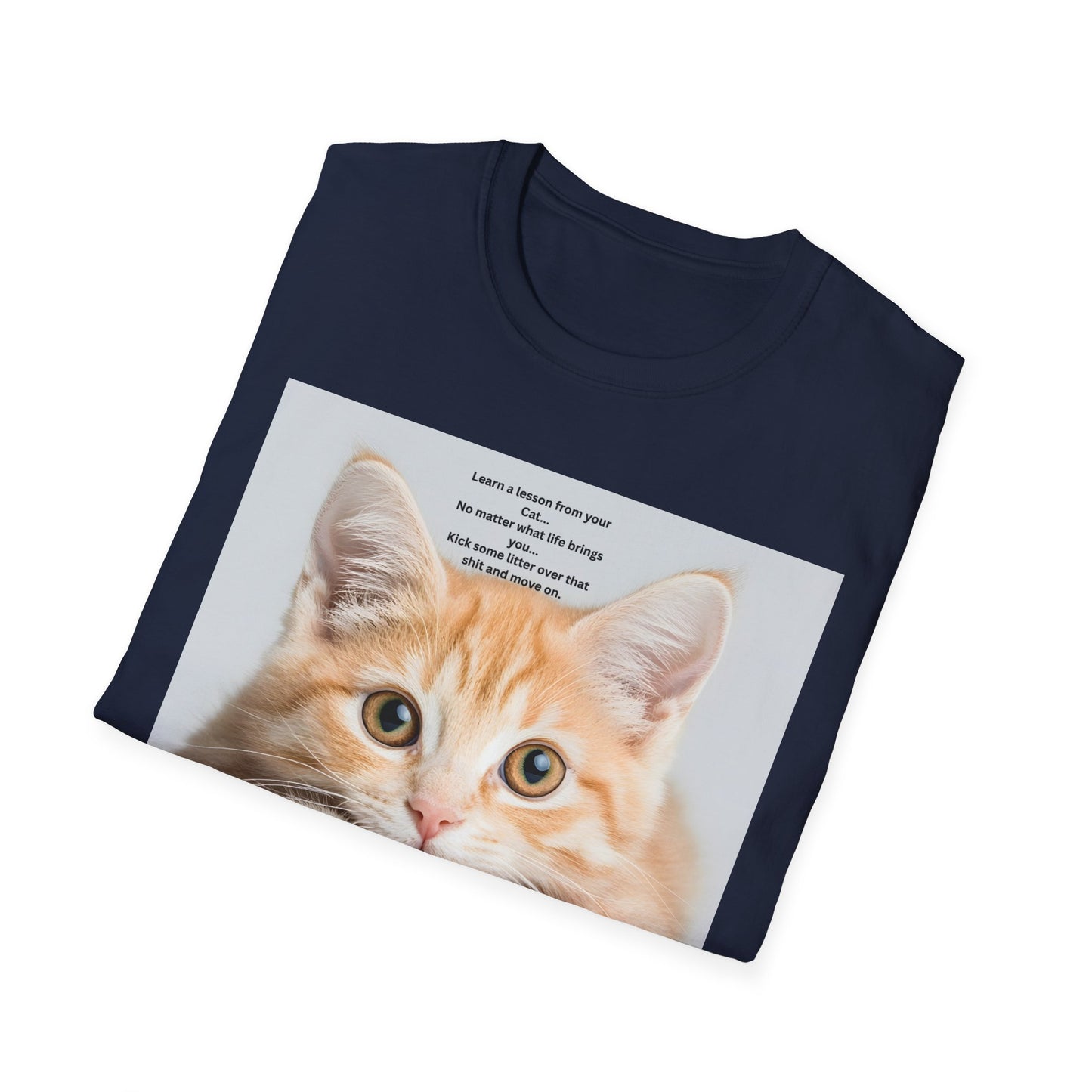 Cat Lover T‑Shirt — Cute Ginger Kitten Photo with Sweet Quote