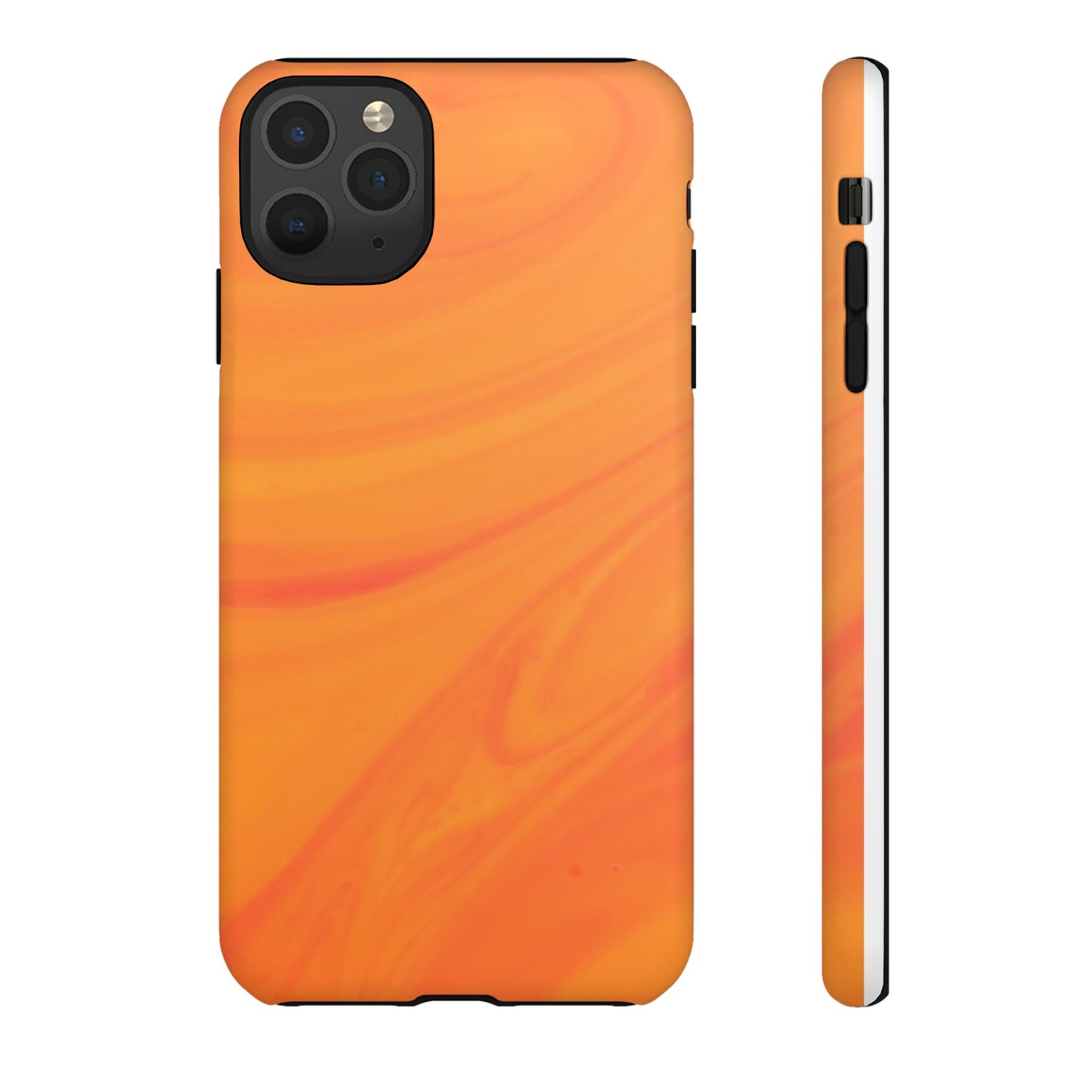 Tough Cases, Beautiful Orange Marble Design