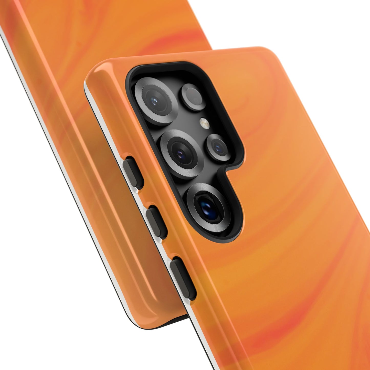 Tough Cases, Beautiful Orange Marble Design
