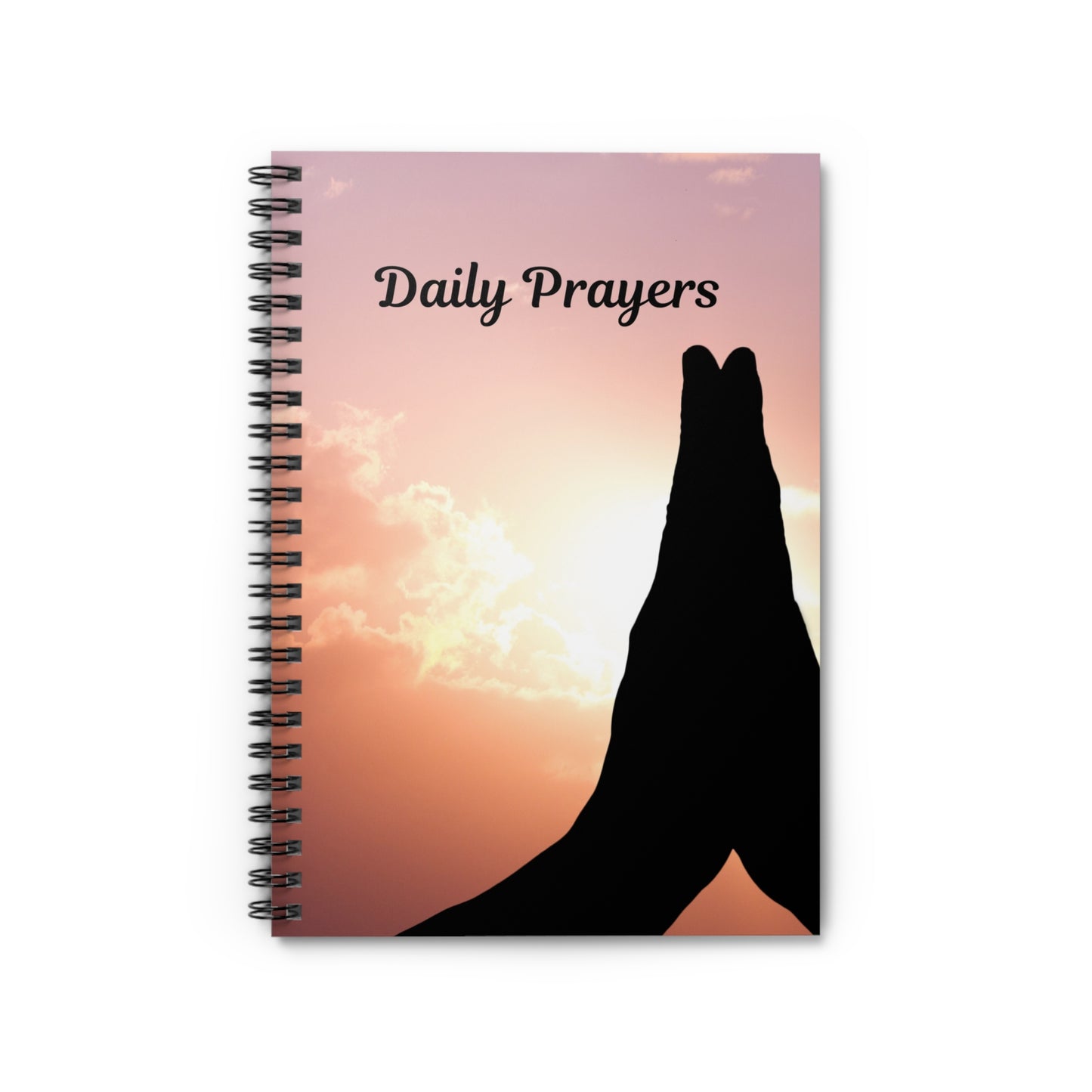 Daily Prayers Spiral Notebook — Christian Prayer Journal, Ruled Lined Notebook for Reflection & Devotion