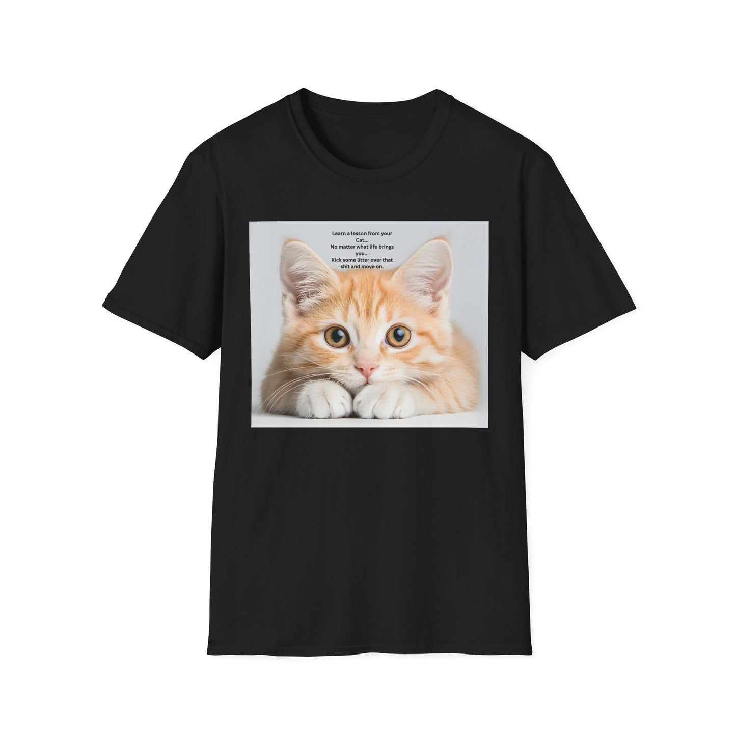 Cat Lover T‑Shirt — Cute Ginger Kitten Photo with Sweet Quote