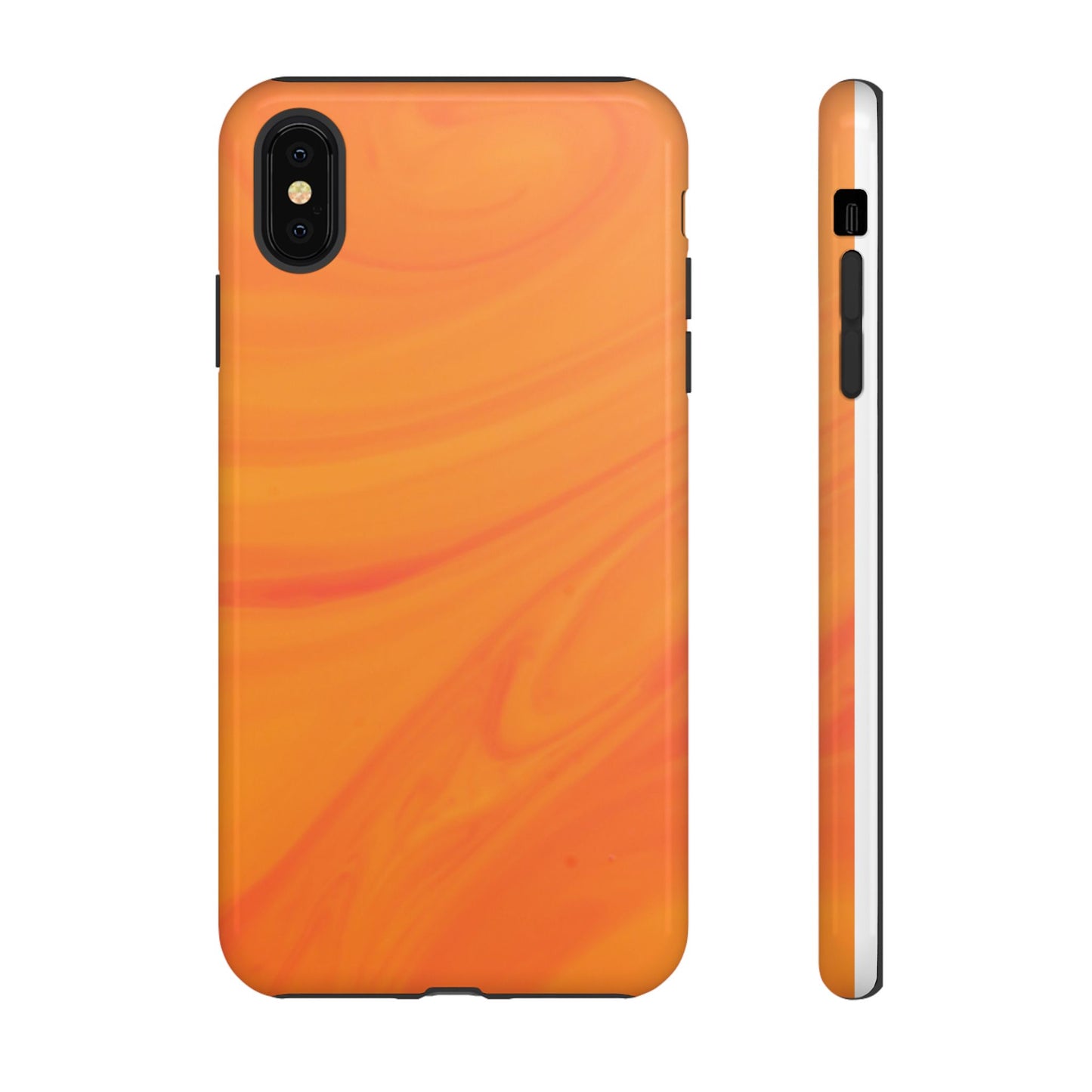 Tough Cases, Beautiful Orange Marble Design