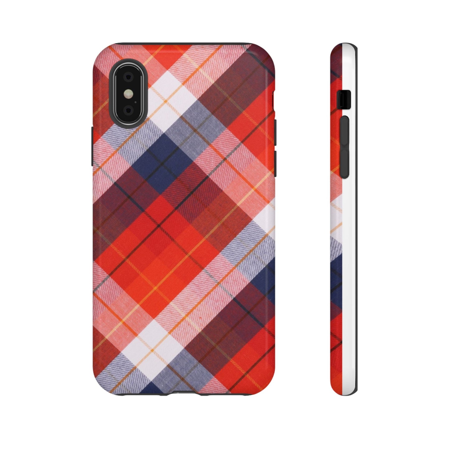 Tough Cases, Beautiful Red, White & Blue Plaid Design