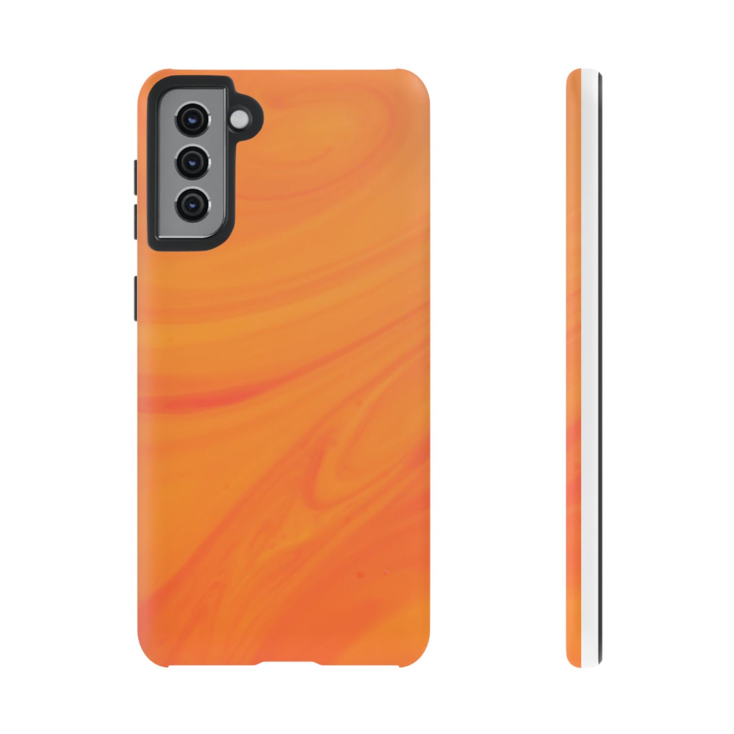 Tough Cases, Beautiful Orange Marble Design