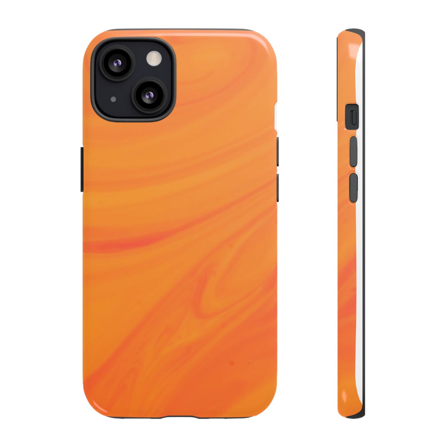 Tough Cases, Beautiful Orange Marble Design