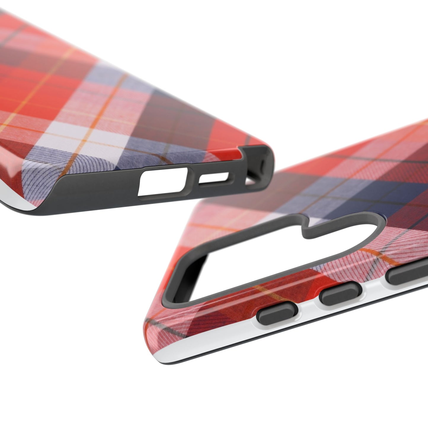 Tough Cases, Beautiful Red, White & Blue Plaid Design