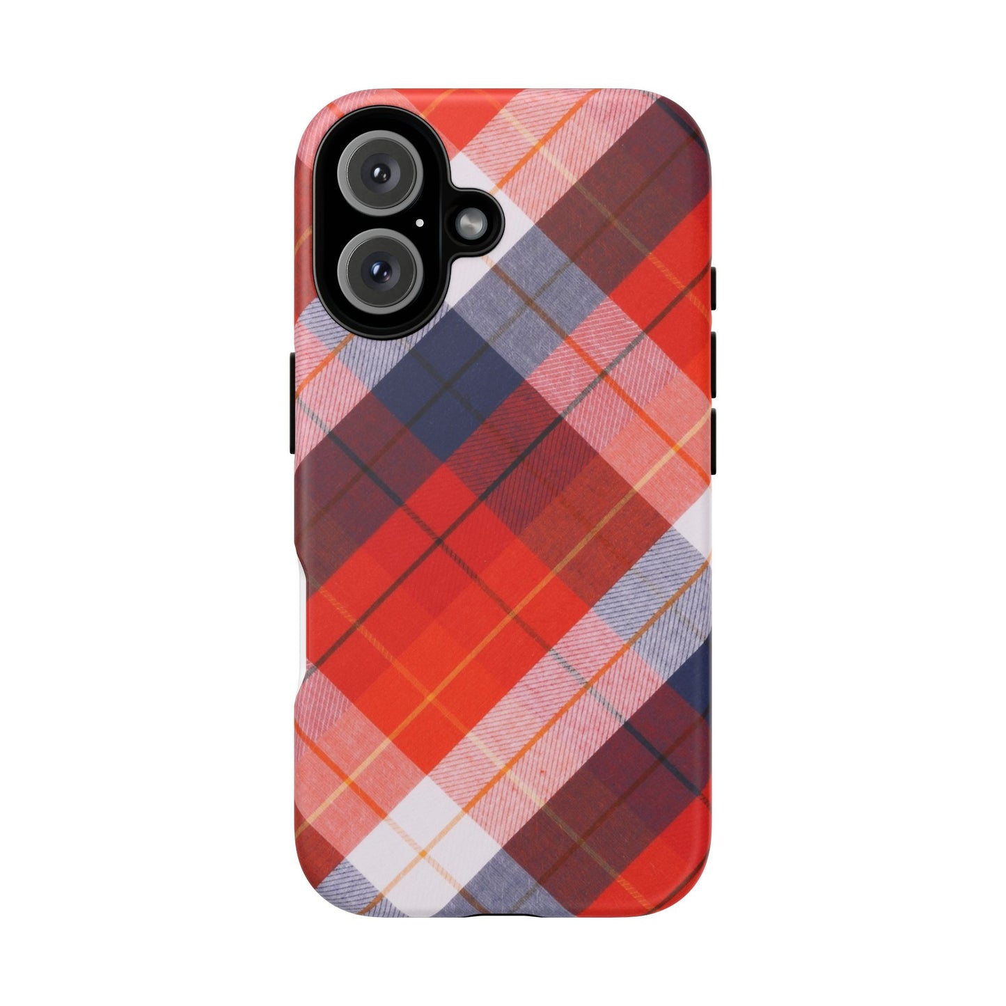 Tough Cases, Beautiful Red, White & Blue Plaid Design