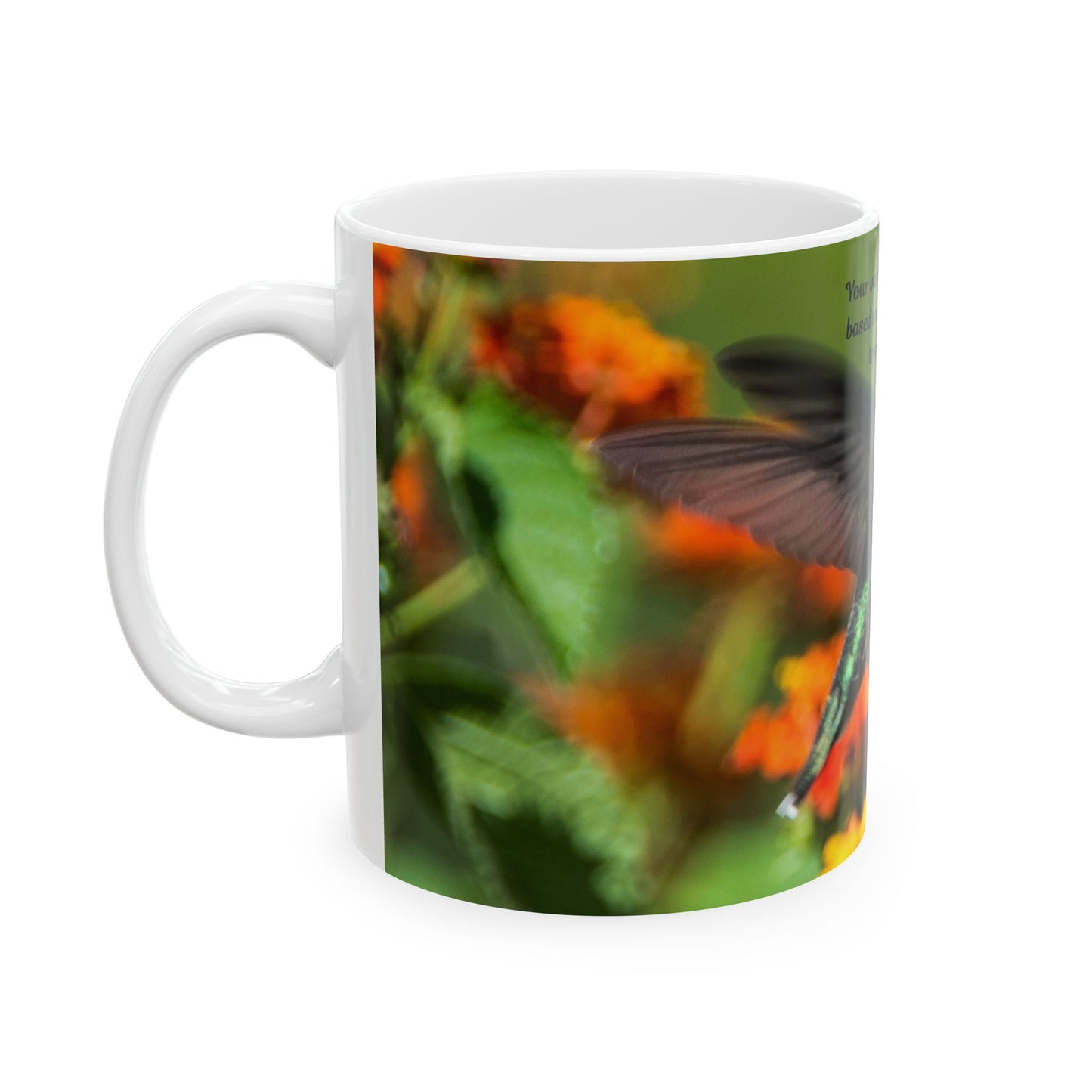 Inspirational Hummingbird Mug - Motivational Coffee Cup, Nature Lover Gift, Self-Worth Reminder, Office Drinkware, Mother's Day Present