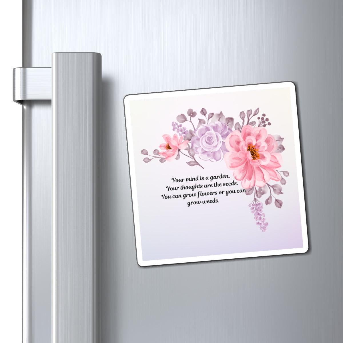 Inspirational Floral Magnet - Positive Affirmation Fridge Decor, Gift for Garden Lovers, Home Office Accessory, Motivational Quote [...]