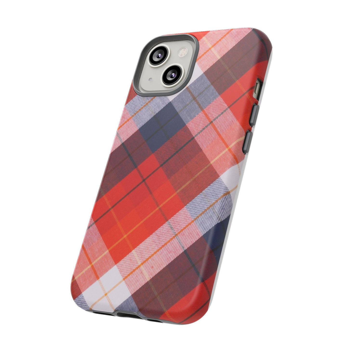 Tough Cases, Beautiful Red, White & Blue Plaid Design