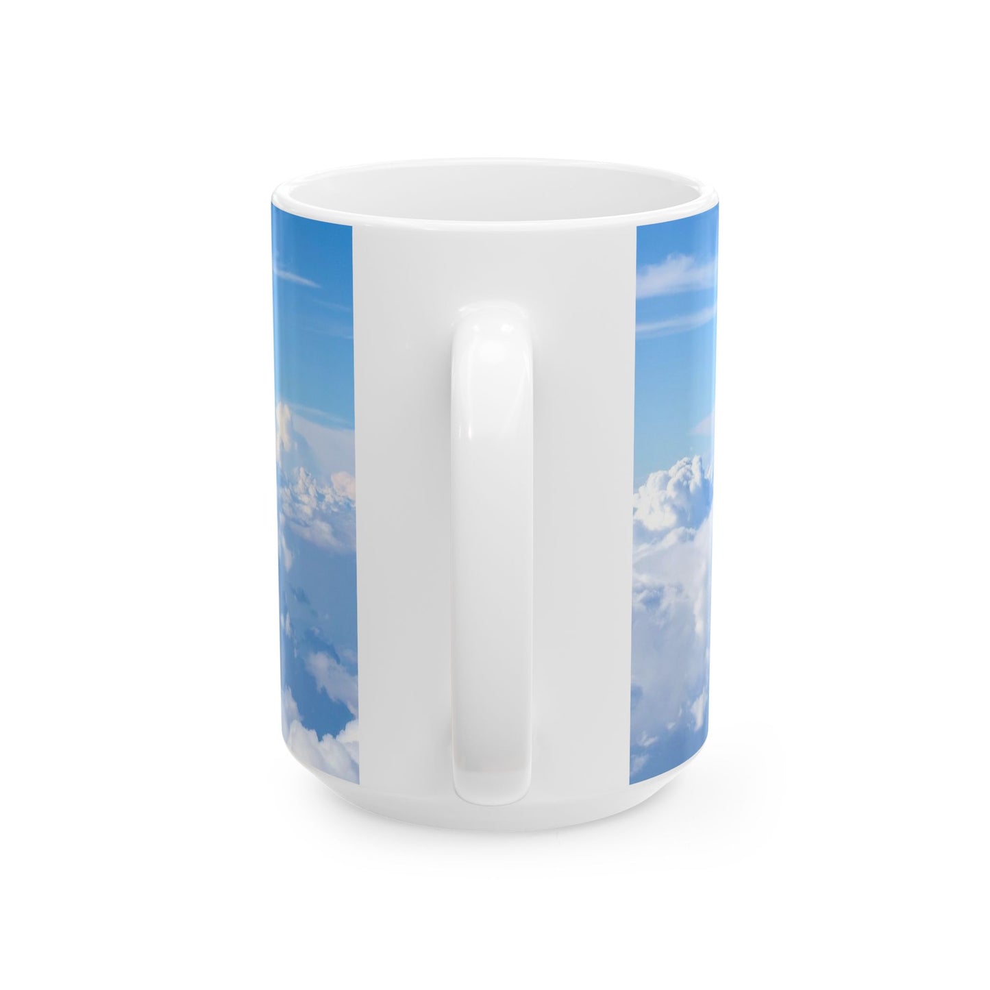 Inspirational Dove Ceramic Mug – "Life has a way of working itself out" Sky Message Coffee Cup (11oz, 15oz)