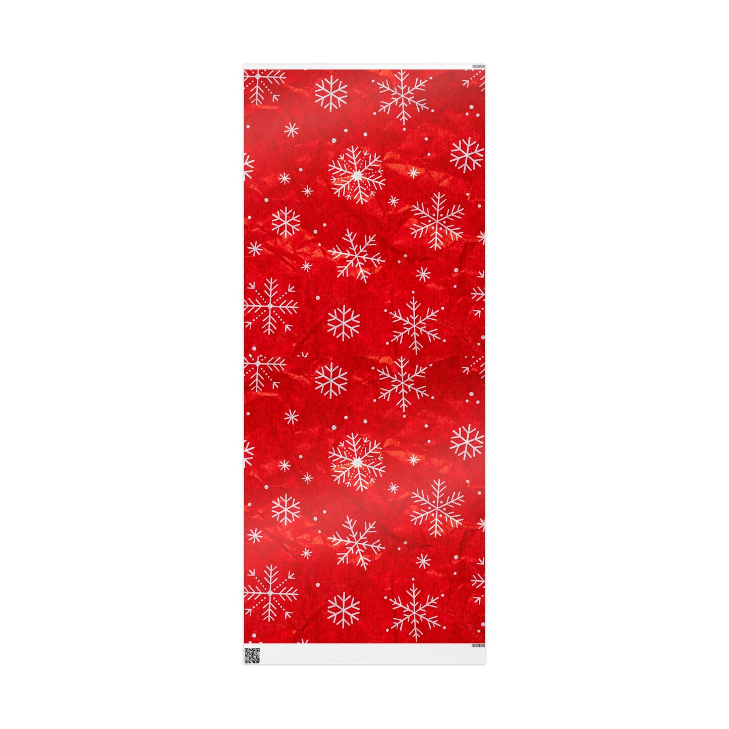 Holiday Snowflake Wrapping Paper Roll – Red Christmas Gift Wrap