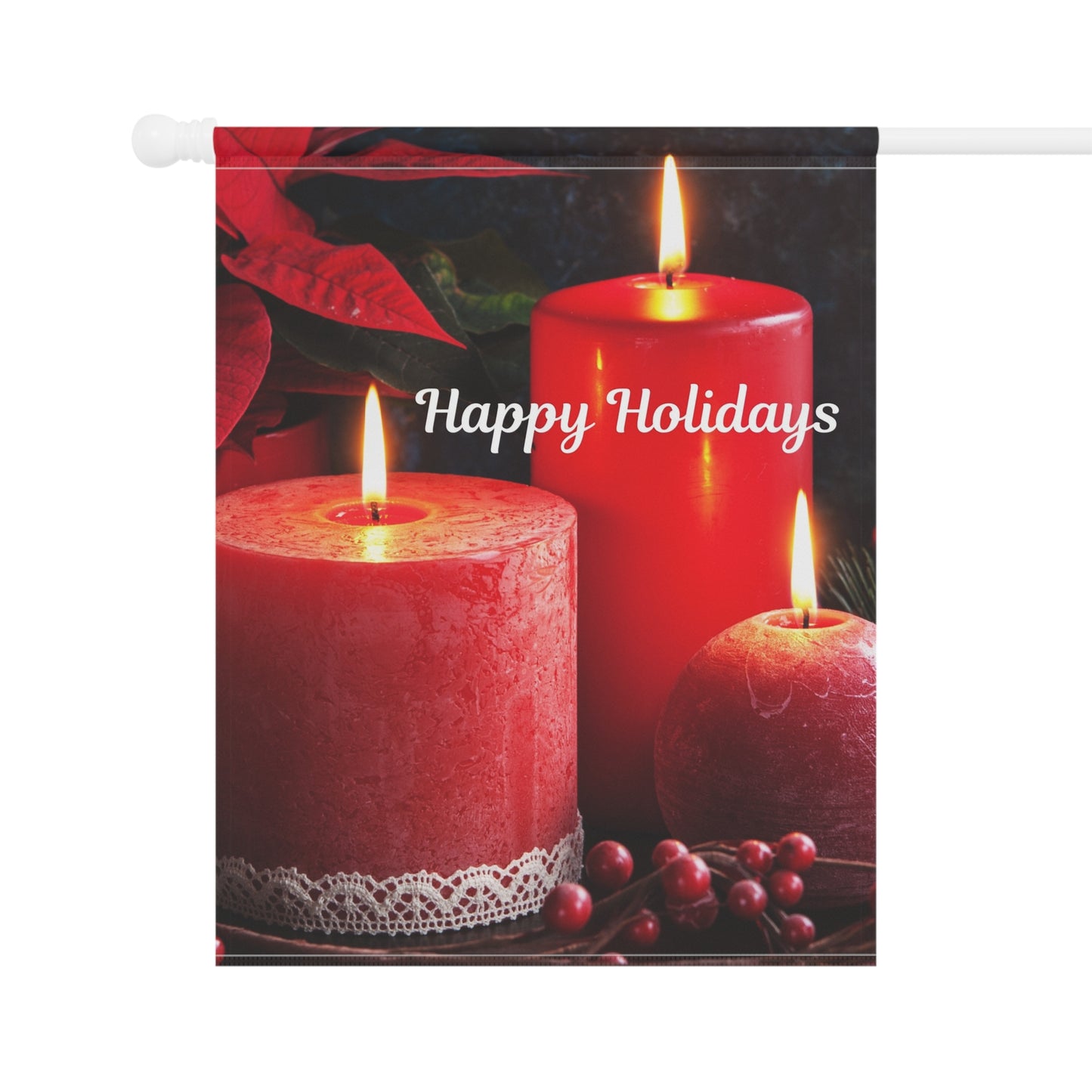 Happy Holidays Garden Banner, Festive House Decor, Outdoor Flag for Holiday Celebrations, Seasonal Yard Decor, Christmas Banner