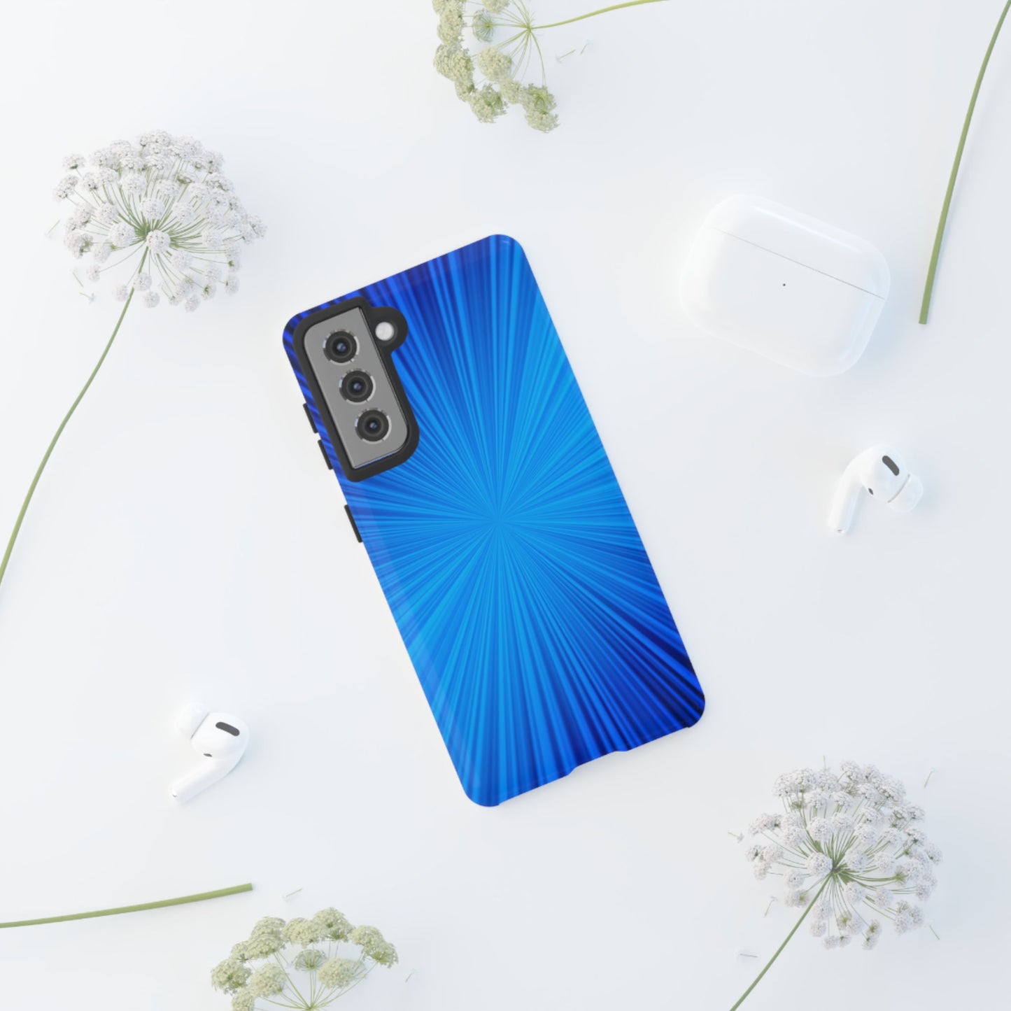 Tough Cases, Beautiful Blue Starburst Design