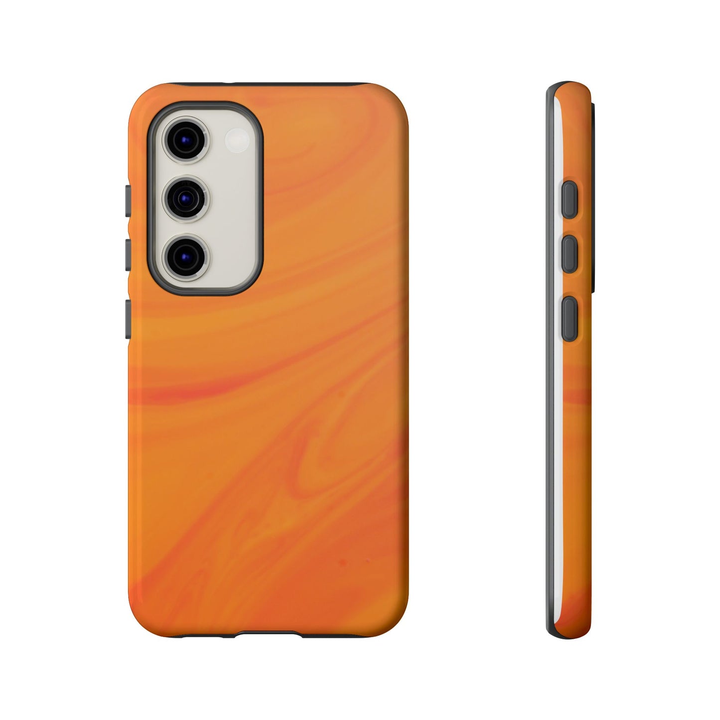 Tough Cases, Beautiful Orange Marble Design