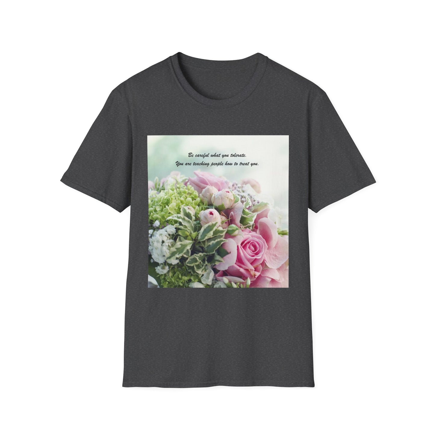 Floral Sympathy T-Shirt — "Be comforted when you think of me" Memorial Tee