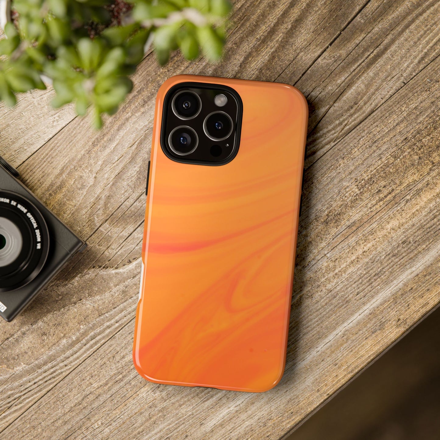 Tough Cases, Beautiful Orange Marble Design