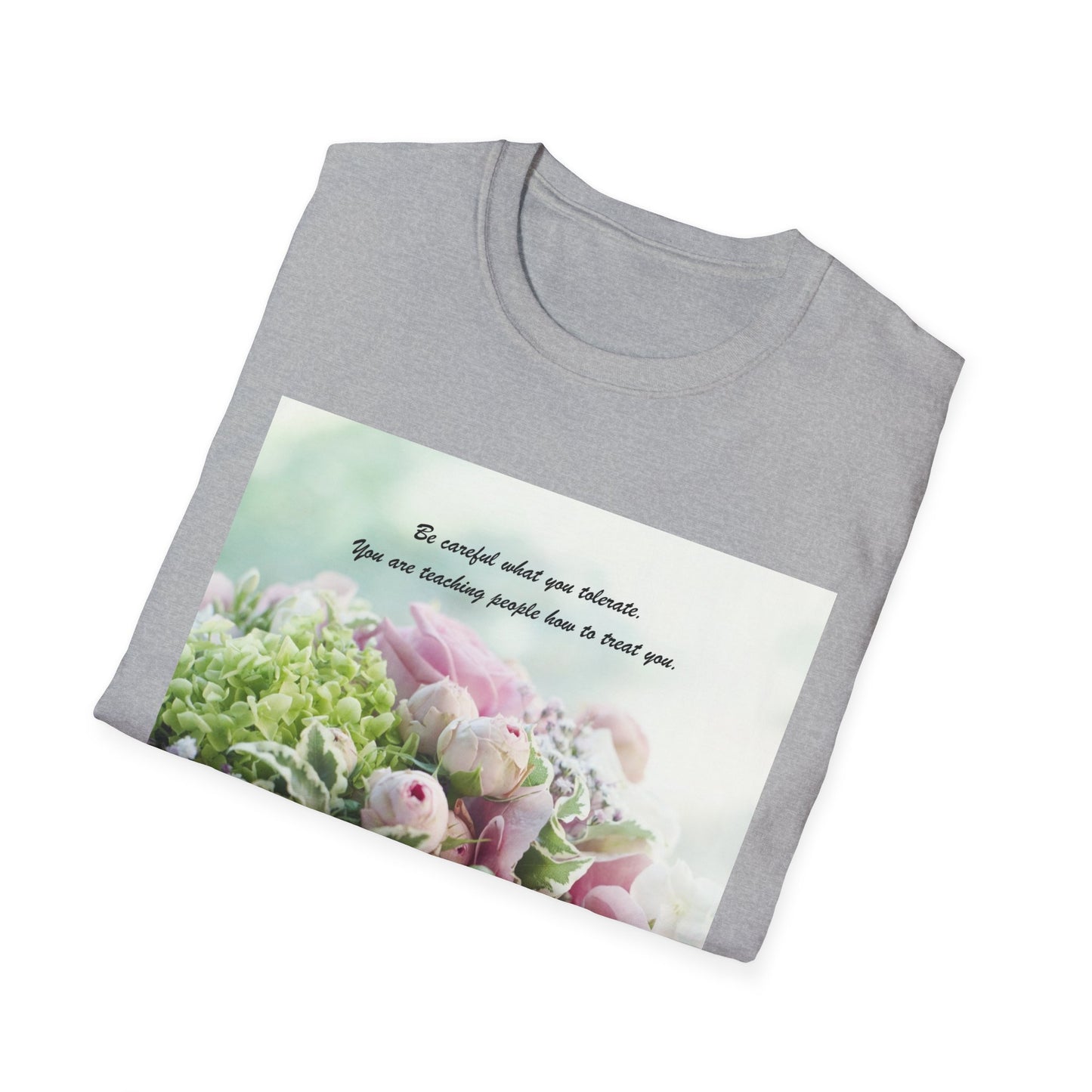 Floral Sympathy T-Shirt — "Be comforted when you think of me" Memorial Tee