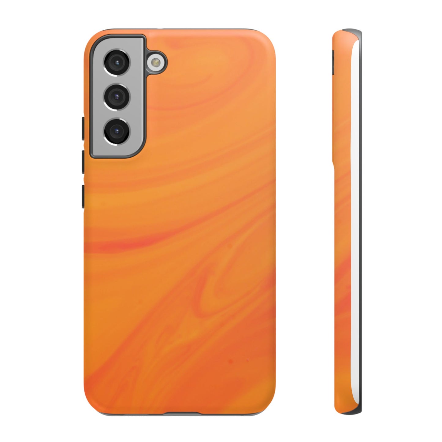 Tough Cases, Beautiful Orange Marble Design