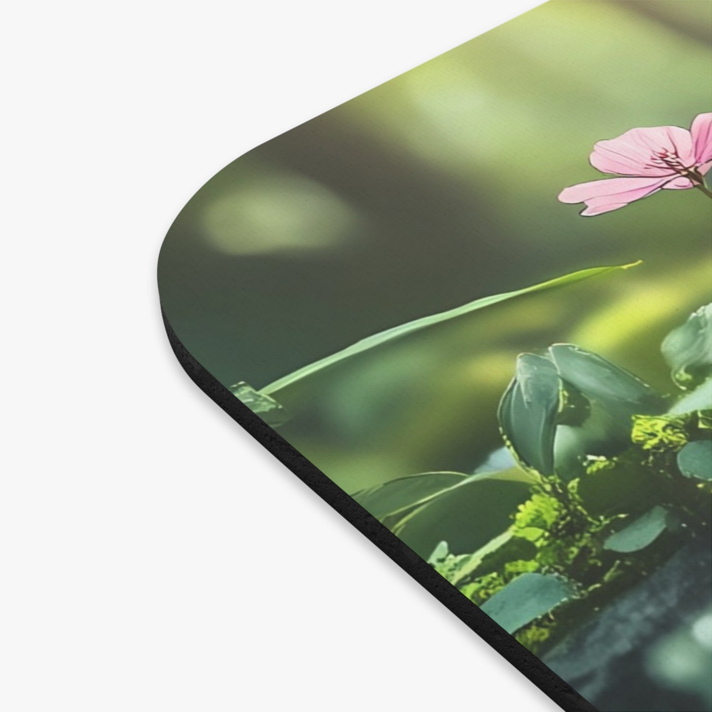 Inspirational Garden Mouse Pad — "Happiness is found in three things" Quote