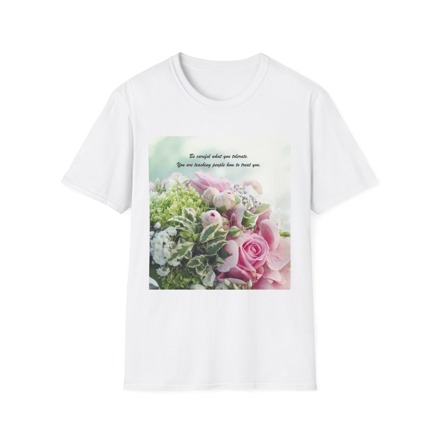 Floral Sympathy T-Shirt — "Be comforted when you think of me" Memorial Tee