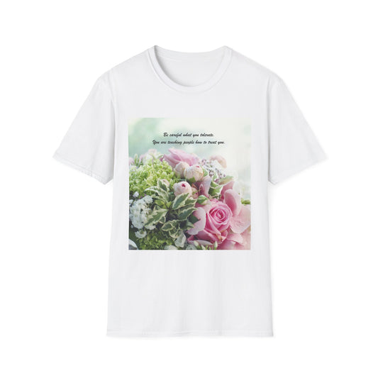 Floral Sympathy T-Shirt — "Be comforted when you think of me" Memorial Tee
