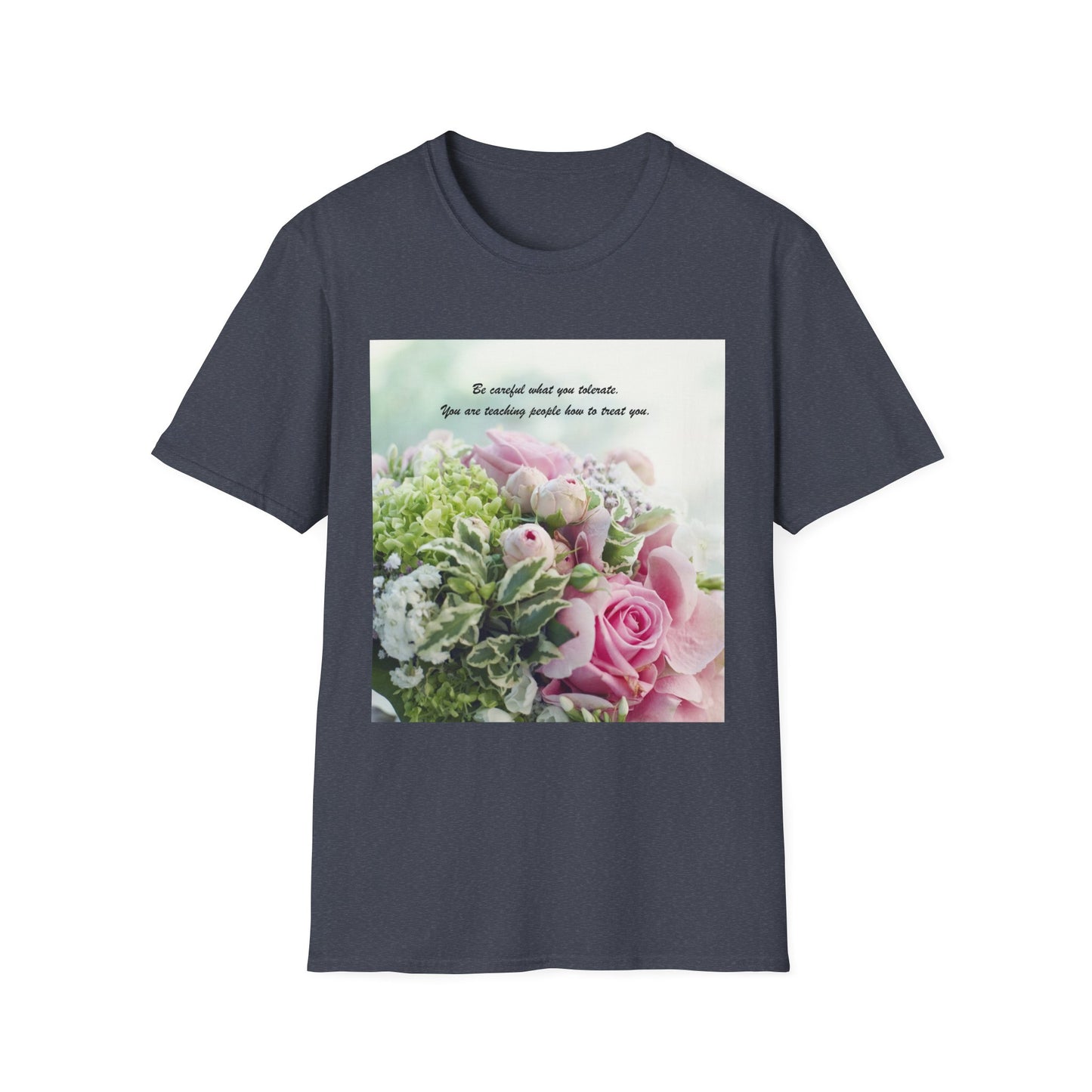 Floral Sympathy T-Shirt — "Be comforted when you think of me" Memorial Tee