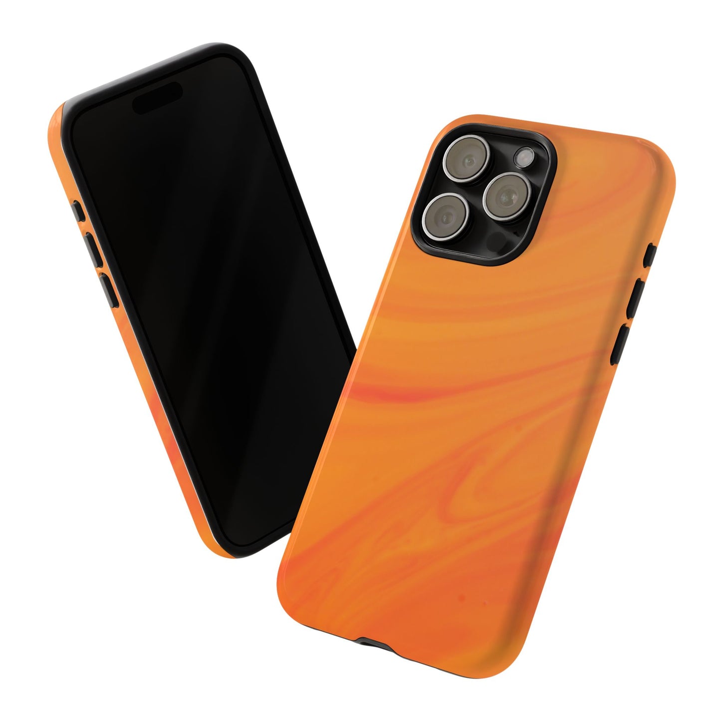 Tough Cases, Beautiful Orange Marble Design